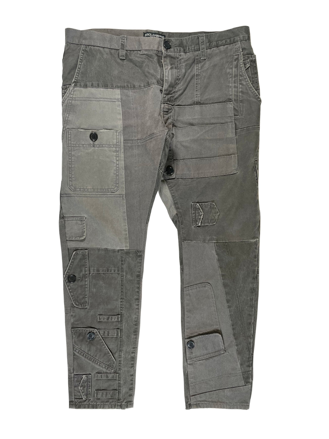 AW2011 Dolce & Gabbana patchwork reconstructed cargo pants
