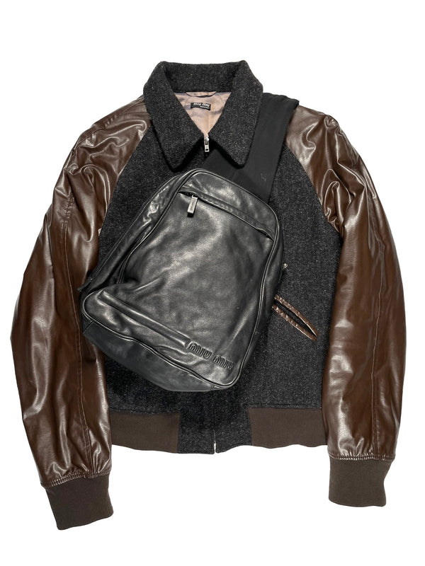 2000s Miu Miu iridescent varsity jacket