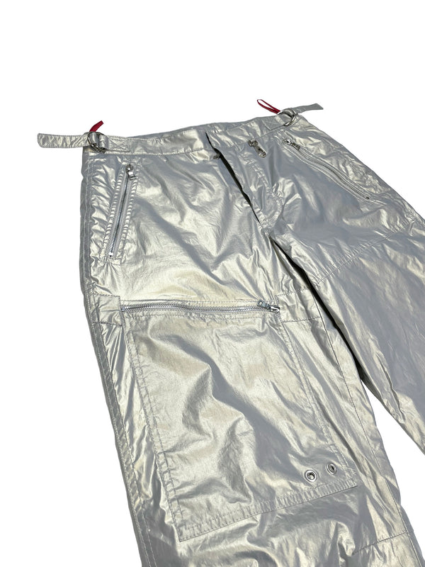 2000’s Prada astro silver cargo pants