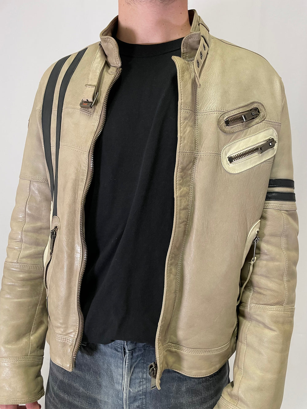 2000’s Dolce & Gabbana biker leather jacket