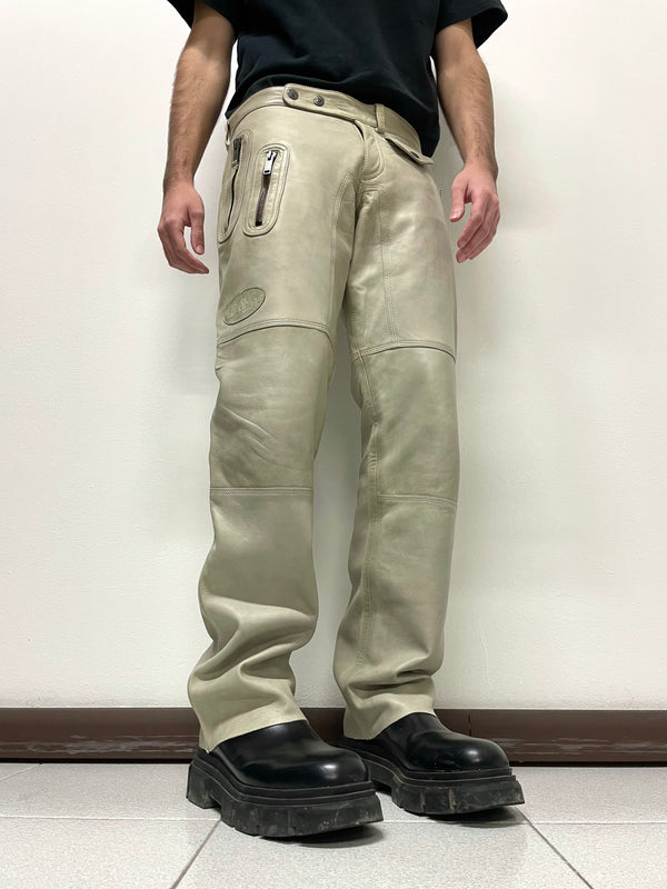 2000s Dolce & Gabbana leather biker pants