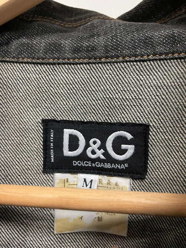 SS2003 Dolce & Gabbana zipper shredder denim jacket