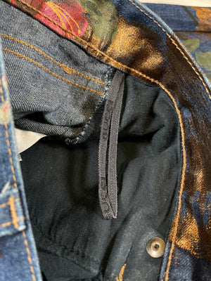 SS2001 Gucci by Tom Ford floral jeans