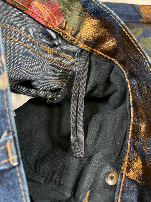 SS2001 Gucci by Tom Ford floral jeans