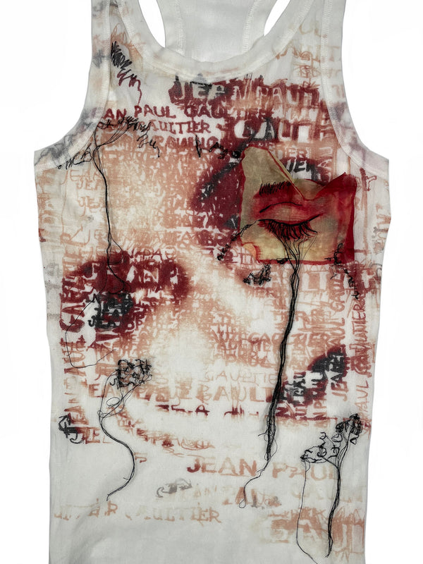 SS2002 Jean Paul Gaultier eye patchwork top