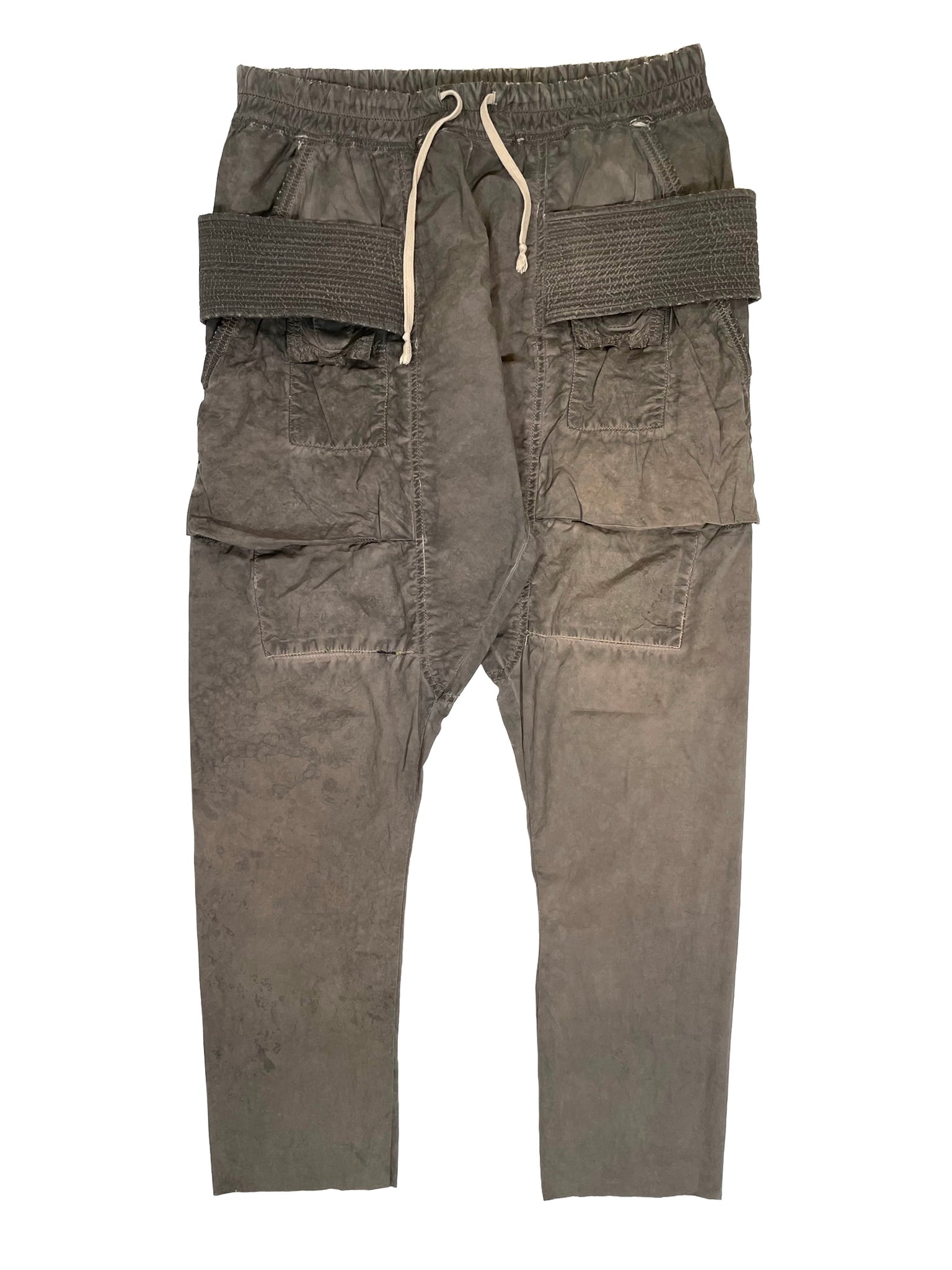 2000s Rick Owens dust grey creatch cargo pants – elevated archives
