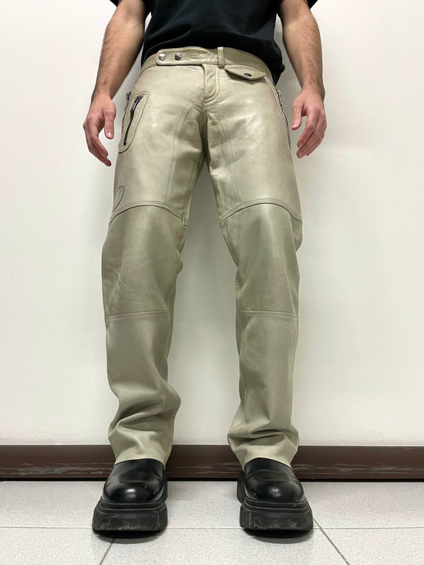 2000s Dolce & Gabbana leather biker pants