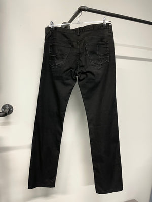2000s Dior Homme black distressed jeans