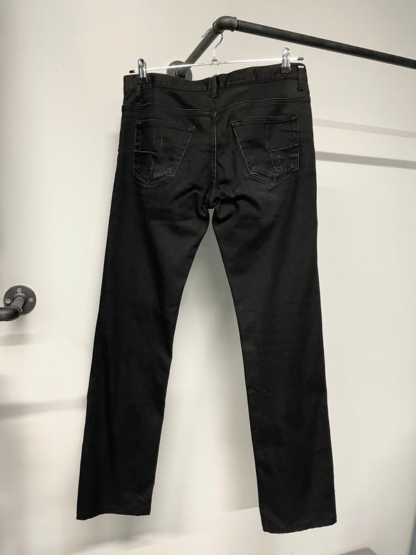 2000s Dior Homme black distressed jeans