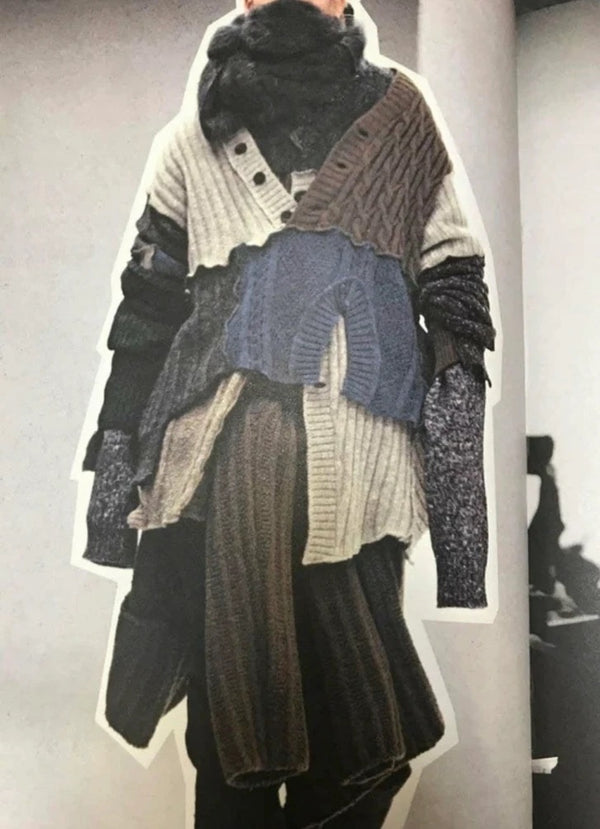 1980’s Dolce & Gabbana alpaca wool patchwork cardigan