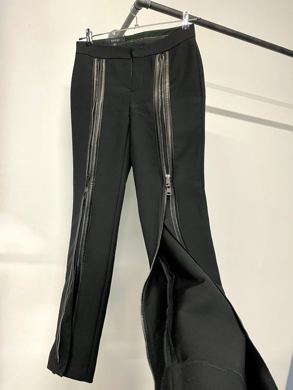 FW2001 Gucci by Tom Ford zipper runway leather pants