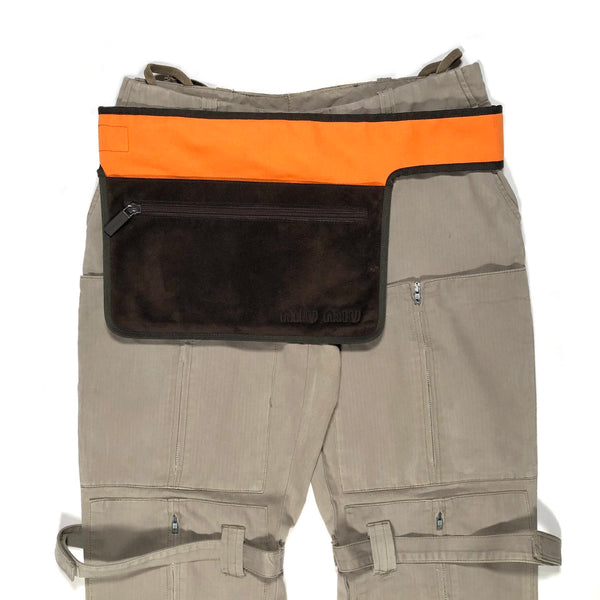 SS1999 Miu Miu runway suede waist bag