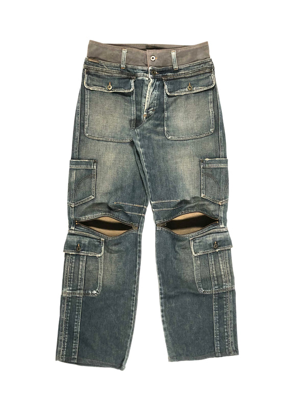 2000’s Dolce & Gabbana double waisted utility cargo jeans