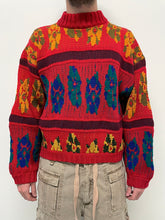 Load image into Gallery viewer, 1980s Marithe Francois Girbaud intarsia floral sweater
