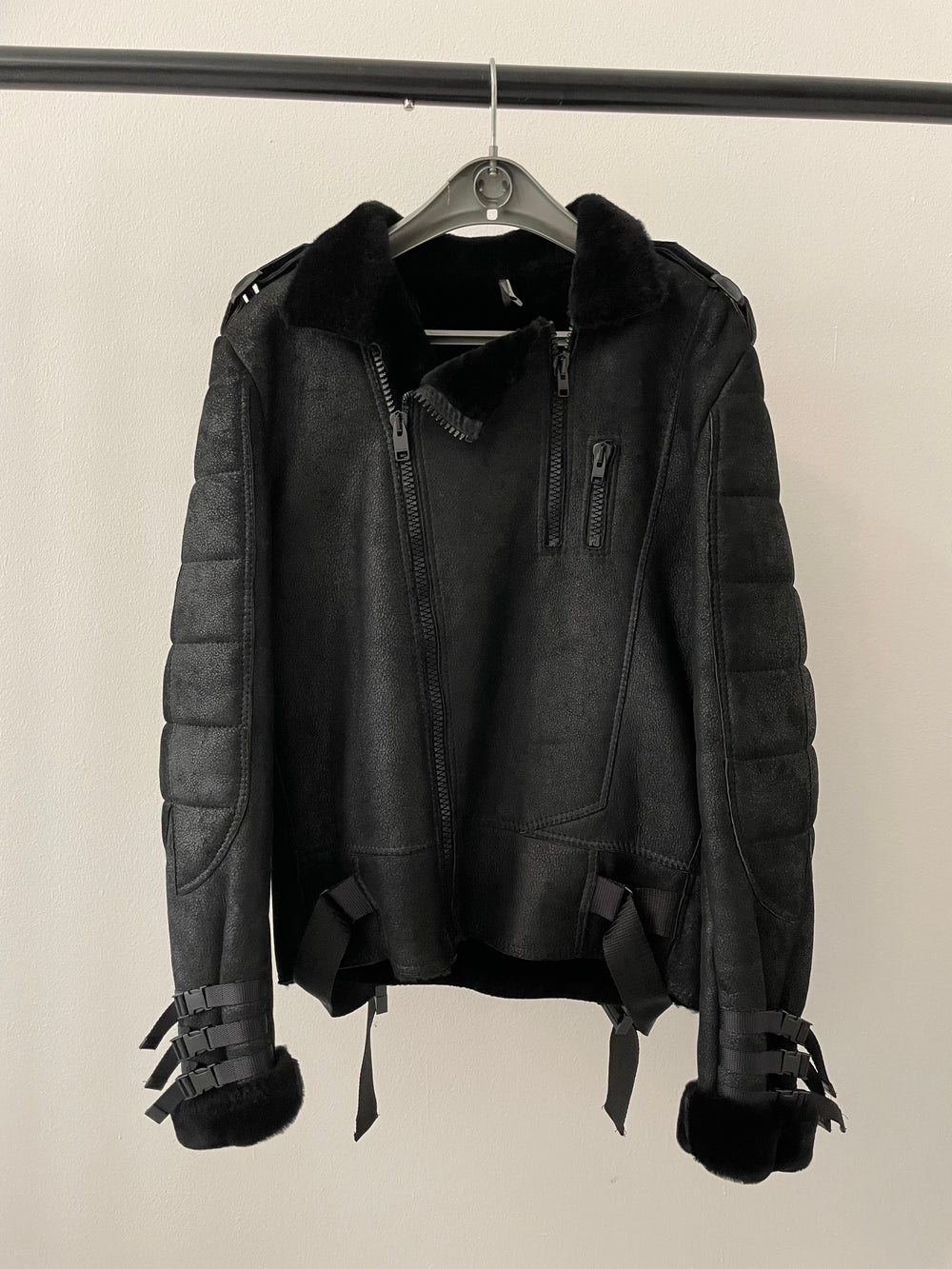 AW2007 Dior × Hedi Slimane "Navigate" shearling leather  jacket