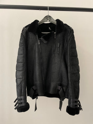 AW2007 Dior × Hedi Slimane "Navigate" shearling leather  jacket