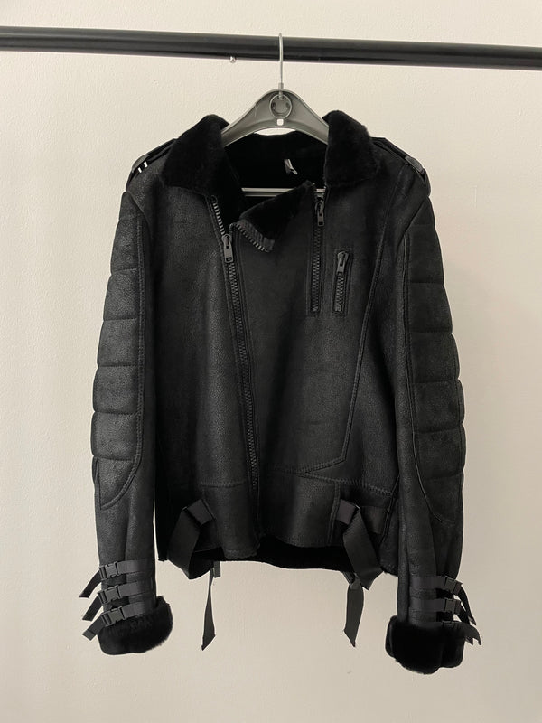 AW2007 Dior × Hedi Slimane "Navigate" shearling leather  jacket