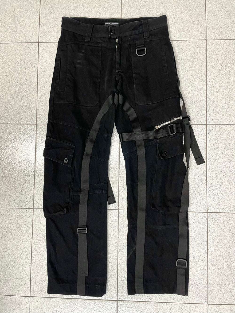AW2003 Dolce & Gabbana bondage parachute cargo pants
