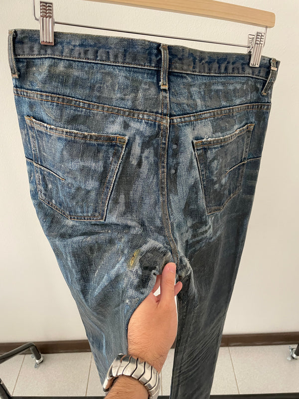 AW2003 Dior Homme waxed jeans