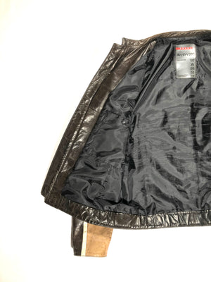 2000’s Prada brown biker leather jacket