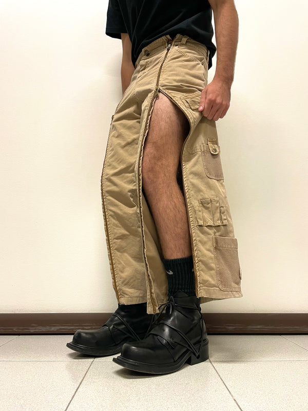 2004 Dolce & Gabbana full zipper cargo multi pockets pants