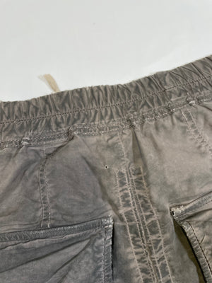 2000s Rick Owens dust grey creatch cargo pants