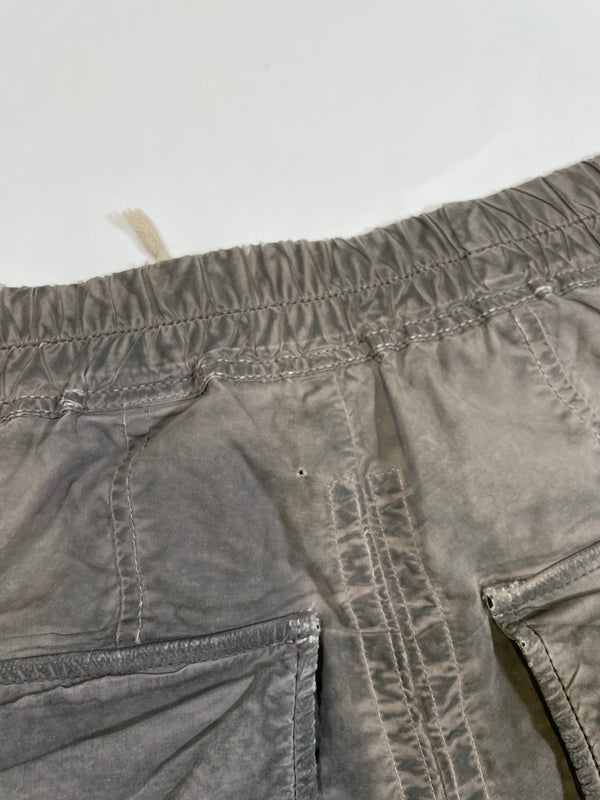 2000s Rick Owens dust grey creatch cargo pants
