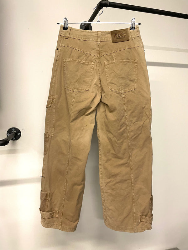 2004 Dolce & Gabbana full zipper cargo multi pockets pants