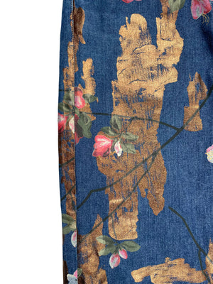 SS2001 Gucci by Tom Ford floral jeans