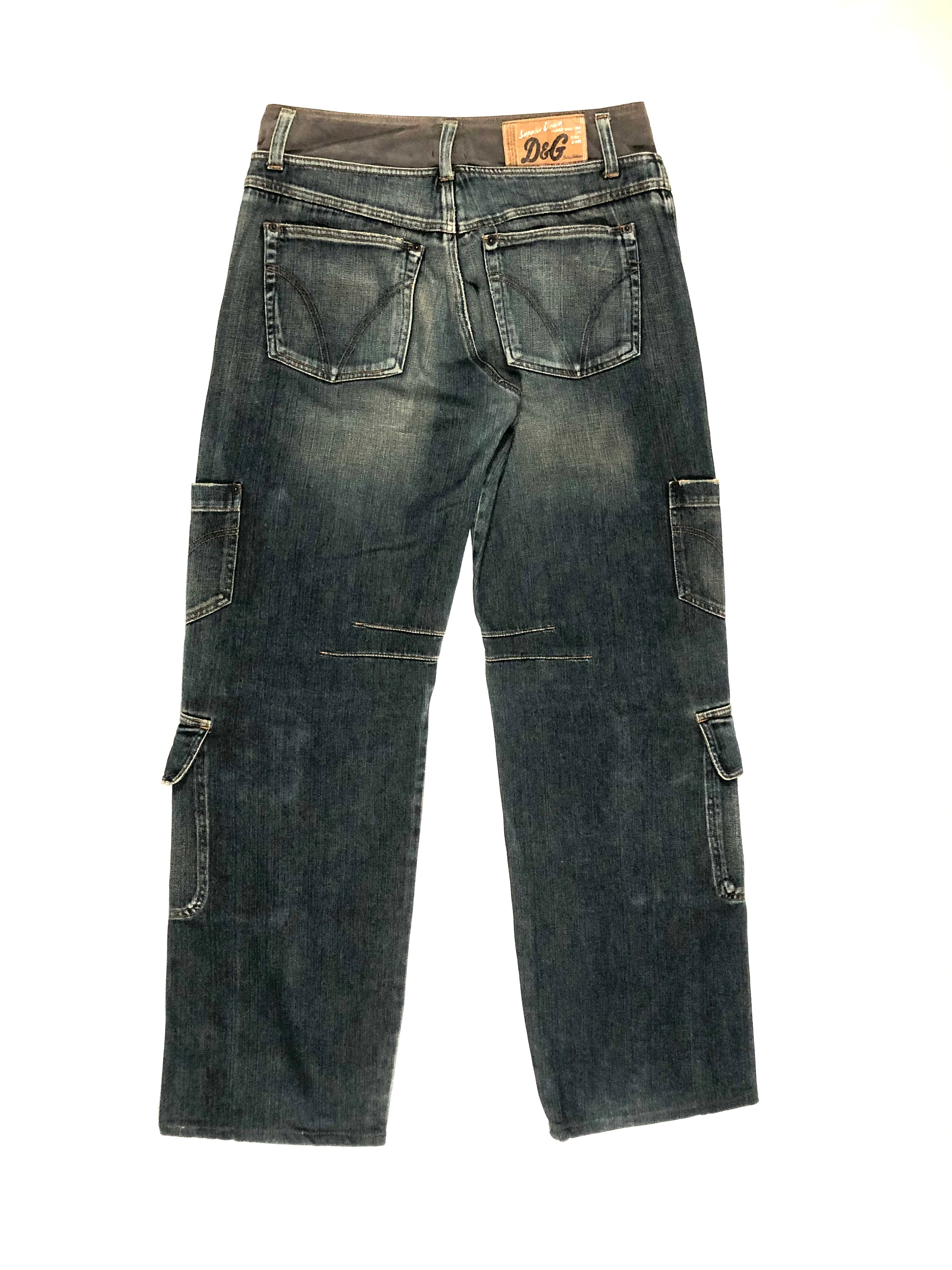2000's Dolce & Gabbana double waisted utility cargo jeans