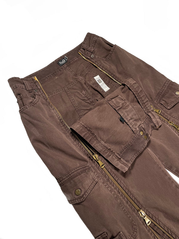 2004 Dolce & Gabbana full zipper cargo pants