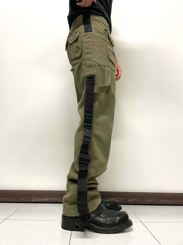 AW2003 Dolce & Gabbana bondage parachute cargo pants