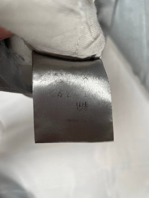 2000s Dior Homme silver coated denim