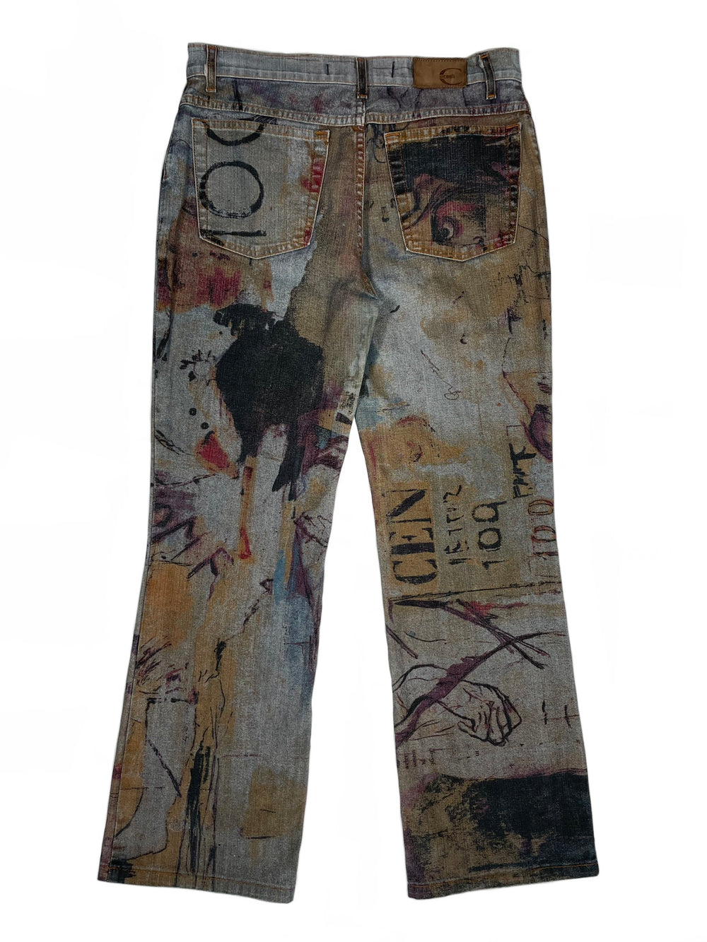 Roberto Cavalli Napoleon print jeans