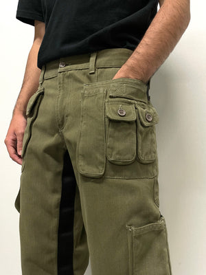 AW2003 Dolce & Gabbana bondage parachute cargo pants