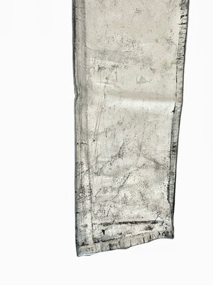 AW1999 Maison Margiela artisanal silver painted jeans