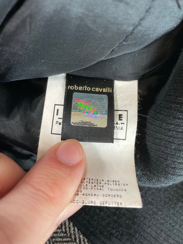 1990s Roberto Cavalli bondage cargo bomber jacket