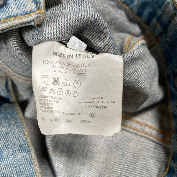 Helmut lang vintage sanded broken denim
