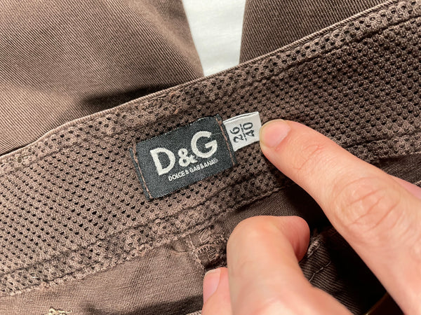 2004 Dolce & Gabbana full zipper cargo pants