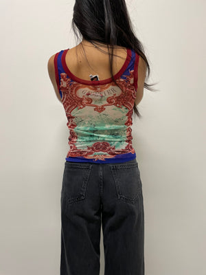 2007 Jean Paul Gaultier FULL SET mesh tank and cardigan