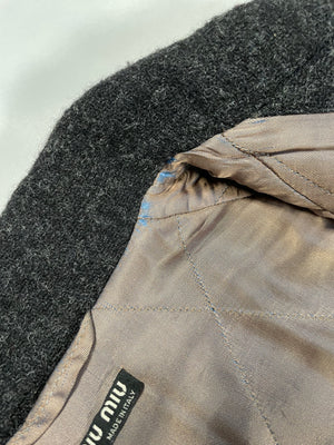 2000s Miu Miu iridescent varsity jacket