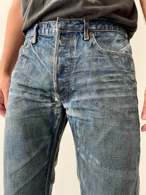 AW2003 Dior Homme waxed jeans
