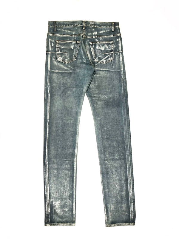 SS2008 Dior “think fast” waxed Denim