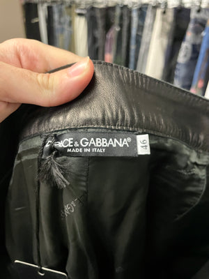 AW2003 Dolce & Gabbana leather bondage biker pants