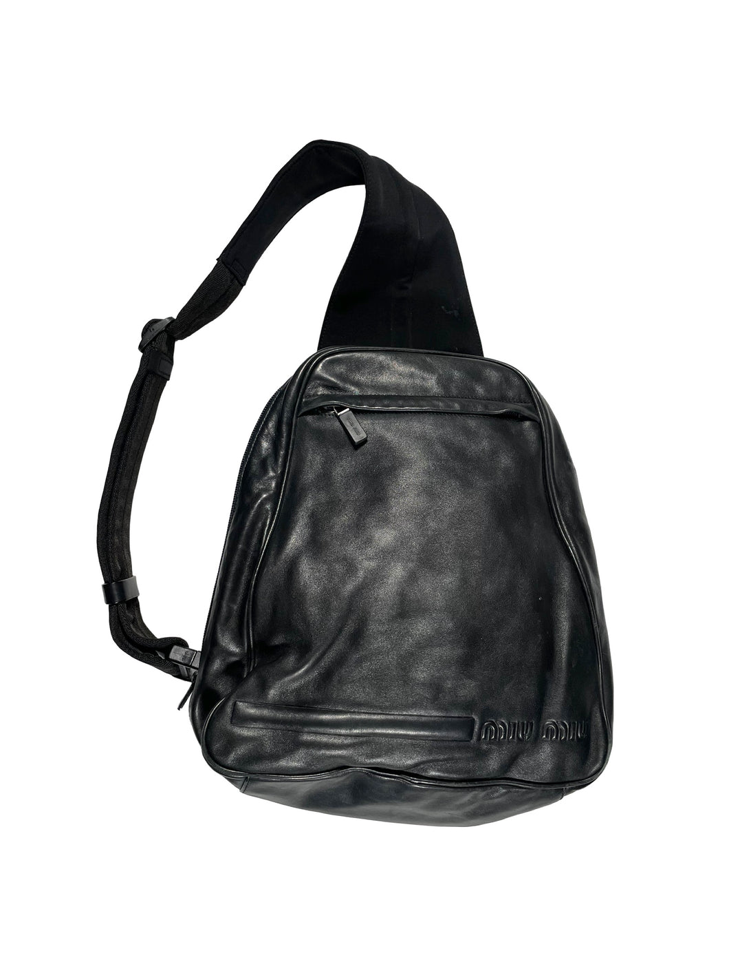 1999 Miu Miu black leather crossbody bag