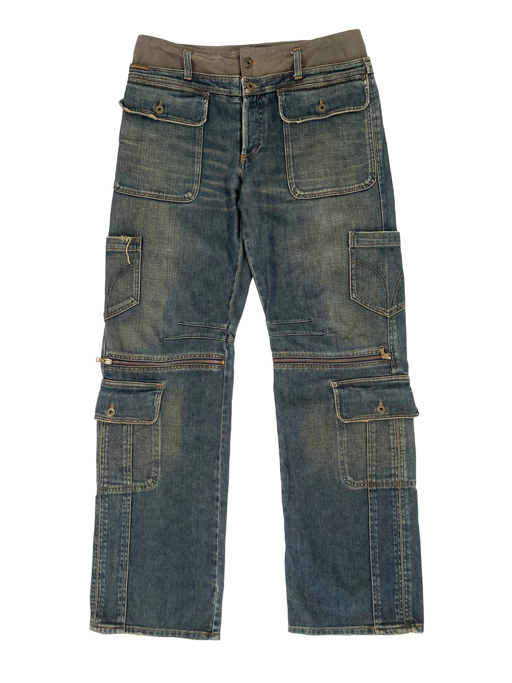 AW2005 Dolce & Gabbana double waisted cargo pants