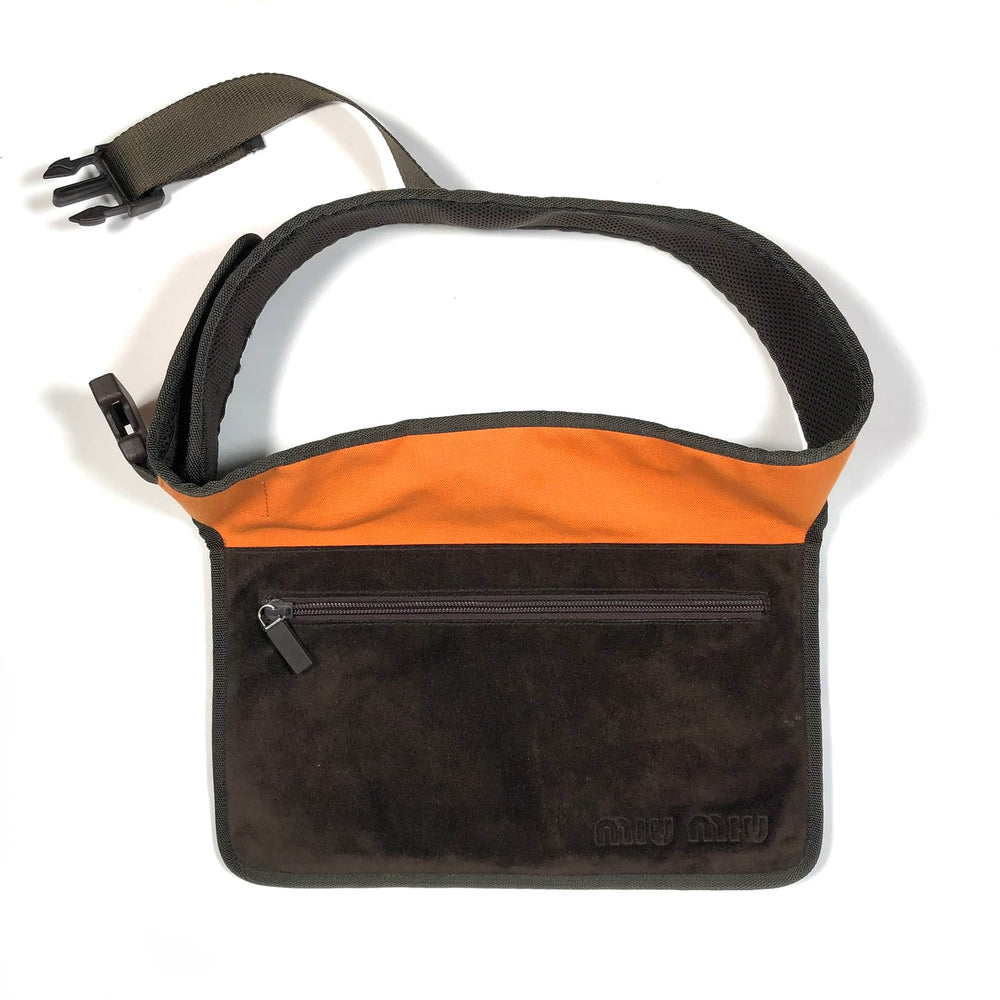 SS1999 Miu Miu runway suede waist bag