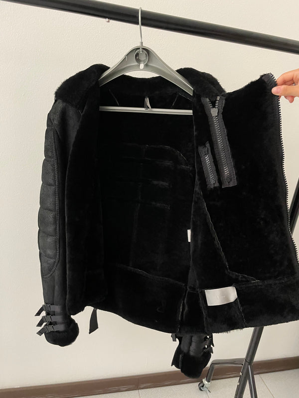 AW2007 Dior × Hedi Slimane "Navigate" shearling leather  jacket