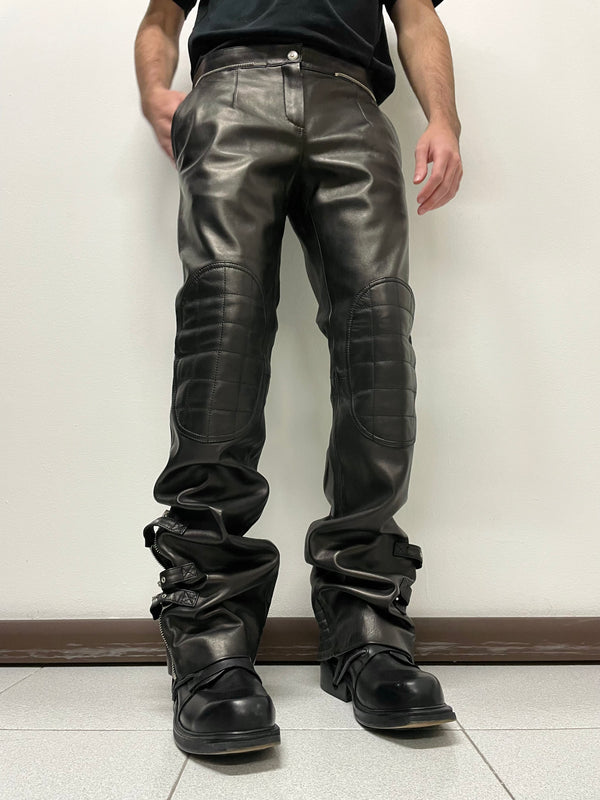 パンツ ARCHIVE DOLCE &GABBANA LEATHER PANT AW2003 Dolce & Gabbana leather bondage biker pants