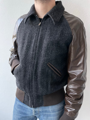 2000s Miu Miu iridescent varsity jacket